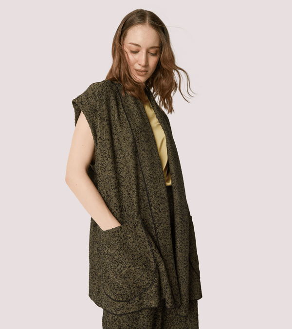 Gilet in cotone chevron con tasche 521SD35012 /529002-03 ALESSIA SANTI 