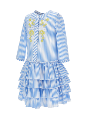 Abito a righe con ricami floreali Z1G908 7168 /9958 ERMANNO SCERVINO KIDS 