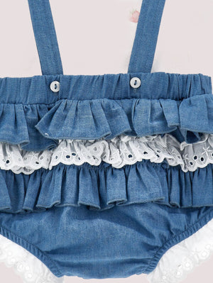 Set Body Salopette Fragole 35G516 7081 /62 MONNALISA 