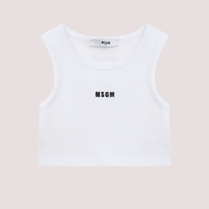 Top cropped con logo ricamato S6MSJGTA030 /001 MSGM KIDS 