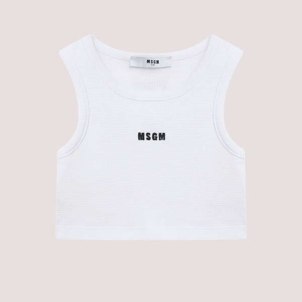 Top cropped con logo ricamato S6MSJGTA030 /001 MSGM KIDS 