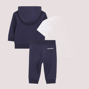 Completo cardigan con cappuccio + maglietta + pantaloni. T60884 /85T TIMBERLAND 