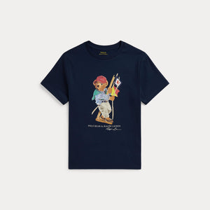 T-shirt in jersey di cotone con l'orso polo 323A12428 /002 POLO RALPH LAUREN 