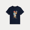 T-shirt in jersey di cotone con l'orso polo