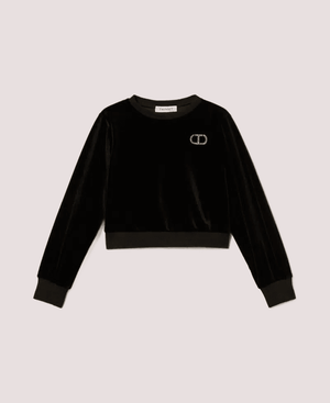 Felpa in ciniglia con Oval T 252GJ2033 /6 TWINSET 