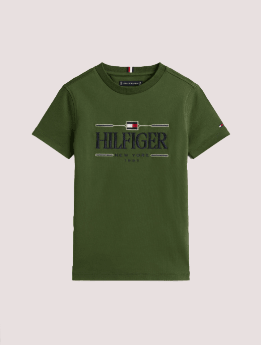 T-shirt con logo frontale Tommy Hilfiger KB0KB10360J /L01 TOMMY HILFIGER 