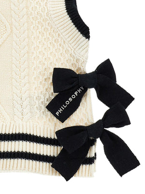Gilet con fiocchi I9G306 7034 /150 PHILOSOPHY KIDS 