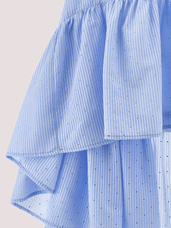 Abito a righe  con decorazione a strass I1G912 7316 /58 PHILOSOPHY KIDS 