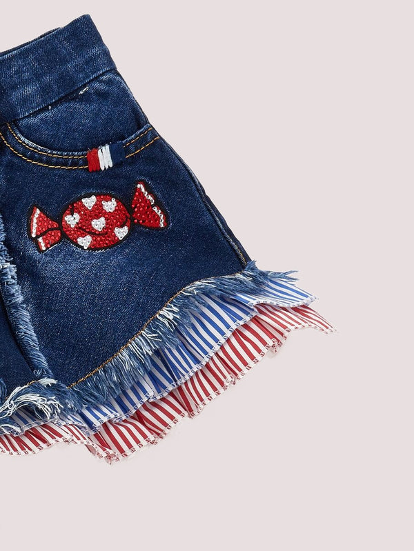 Shorts in denim 19G401 7015 /55 MONNALISA 