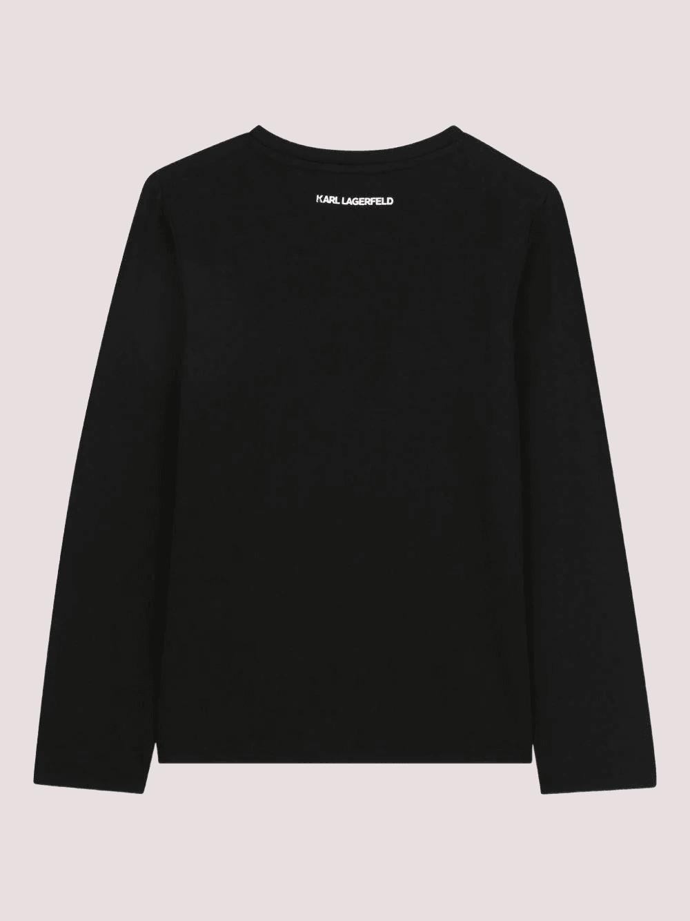 T-shirt a maniche lunghe nera con motivo Ikon Karl & Choupette Z30940 /09B KARL LAGERFELD 