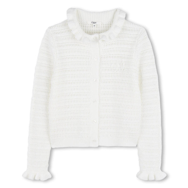 Cardigan con logo ricamato C21234 /117 CHLOE 