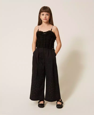 Top in tulle con volant 261GJ2181 /6 TWINSET 