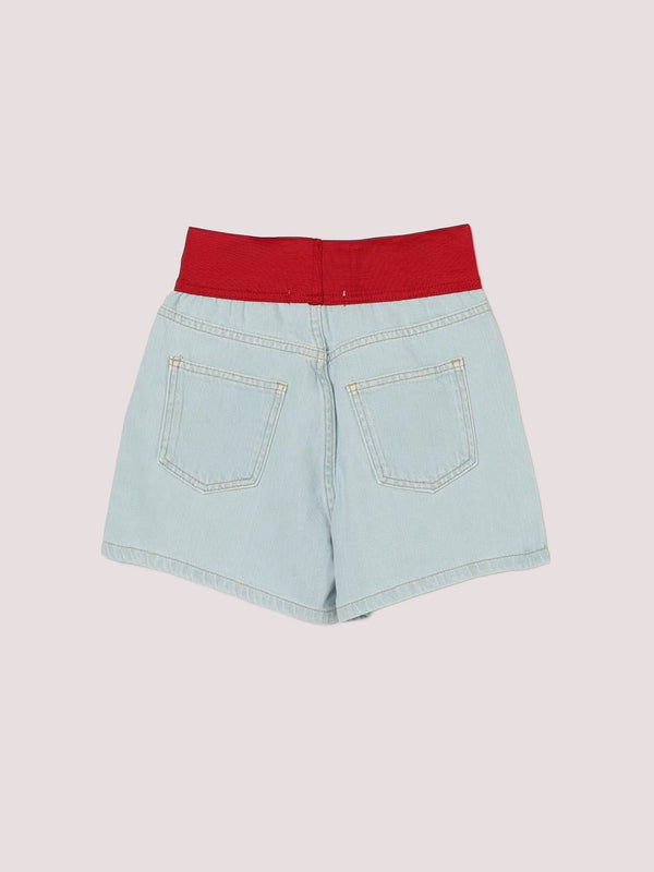 Shorts con  elastico in vita  rosso S6MSJGSH039 /126 MSGM KIDS 