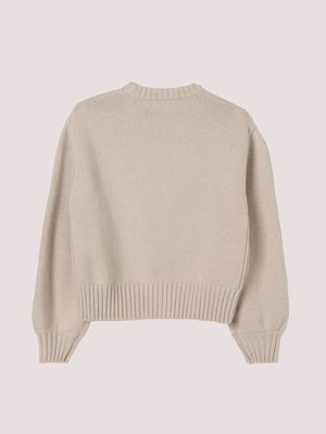 Maglia a girocollo con mini logo Chloé C20644 /257 CHLOE 