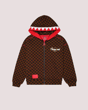 Takeover the throne checkered full-zip SPY1362G /BROWN SPRAYGROUND 
