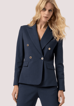 Giacca regular doppiopetto con fantasia micro quadri FR25WJ1002W72701 /117 FRACOMINA 