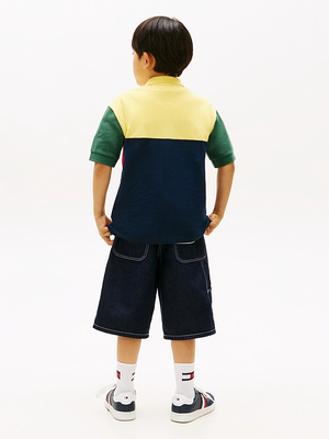 Polo color block con logo Tommy Hilfiger KB0KB10413J /ZGP TOMMY HILFIGER 