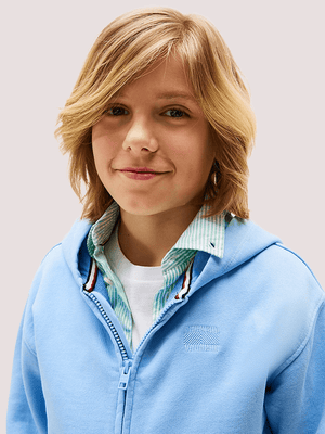 Felpa con cappuccio, zip e bandierina KB0KB09750 /C14 TOMMY HILFIGER 