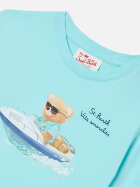 T-shirt denver jr con ricamo vita smeralda DNV0001 /02353L MC2 SAINT BARTH 