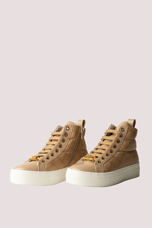 Sneakers alte in vernice honey F4A9 E0359 1851 /C007 ELISABETTA FRANCHI La Mia Bambina 