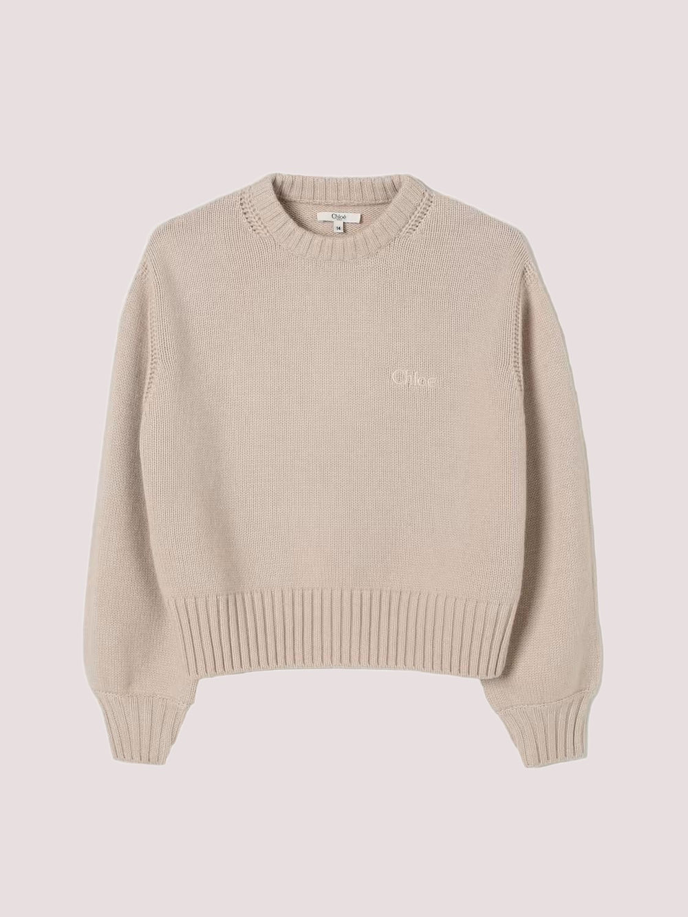 Maglia a girocollo con mini logo Chloé C20644 /257 CHLOE 