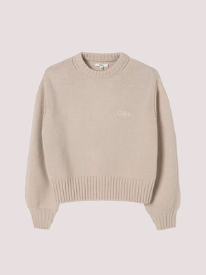 Maglia a girocollo con mini logo Chloé C20644 /257 CHLOE 