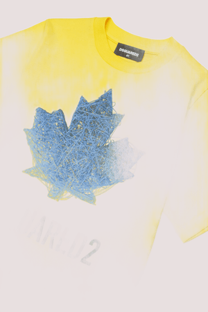 T-shirt con logo DQ3176 D00XM /DQ220 DSQUARED2 JUNIOR 