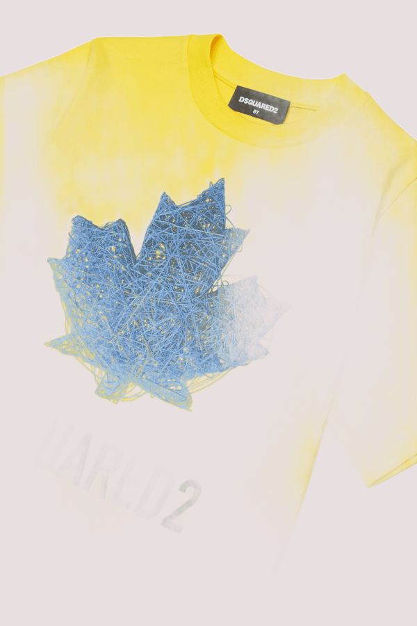 T-shirt con logo DQ3176 D00XM /DQ220 DSQUARED2 JUNIOR 