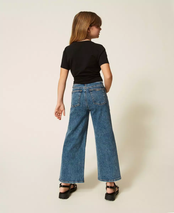 T-shirt con logo e incrocio 261GJ2256 /6 TWINSET 