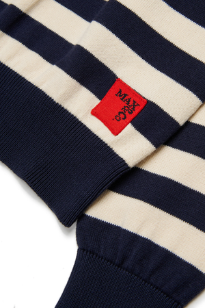Pullover girocollo a righe con logo MX0295 MX00Y /MX854 MAX&CO KID 