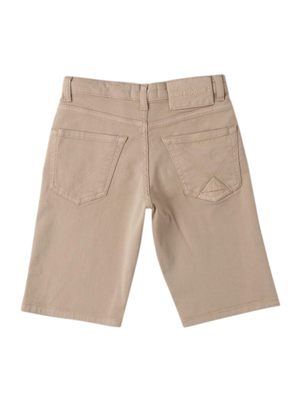 Bermuda bambino beige in cotone con tasche