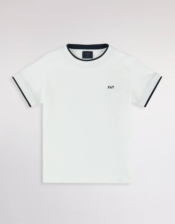 T-shirt in cotone con logo Fay FY8P01 Z3708 /101BL FAY 