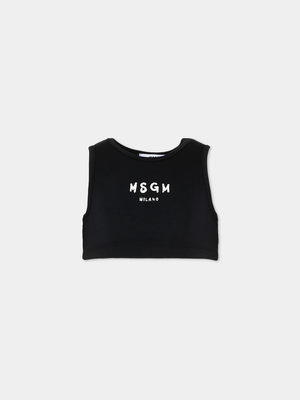 Top cropped con logo stampato S6MSJGTO011 /110/88 MSGM KIDS 