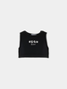 Top cropped con logo stampato