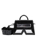 Borsa bambina nera con glitter e logo