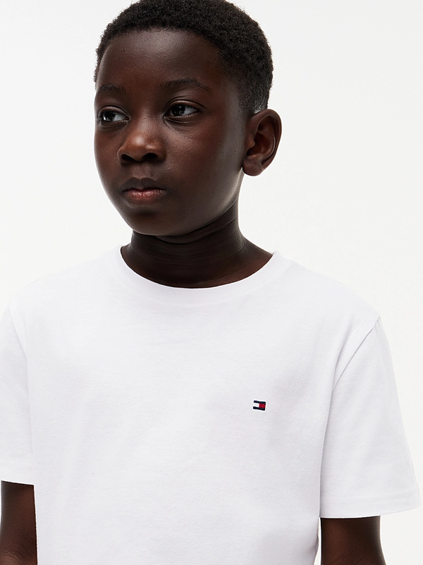 T-shirt con logo ricamato Tommy Hilfiger KB0KB09646 /YBR TOMMY HILFIGER 