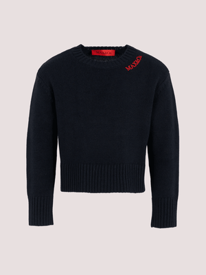 Maglione blu per bambina con logo MX0251 MX043 /MX853 MAX&CO 