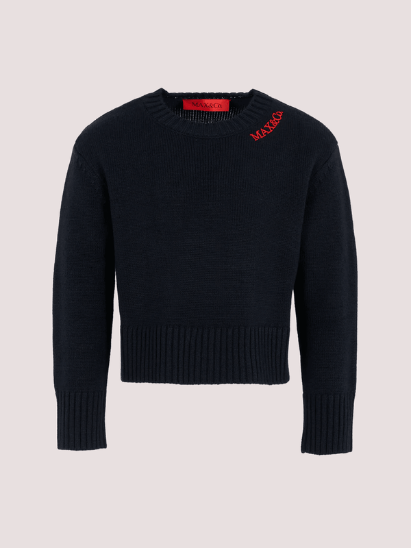 Maglione blu per bambina con logo MX0251 MX043 /MX853 MAX&CO 