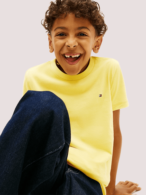 T-shirt con logo ricamato Tommy Hilfiger KB0KB06879J /ZGP TOMMY HILFIGER 