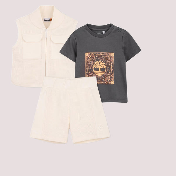 Completo cardigan, maglietta e pantaloncini. T60889 /127 TIMBERLAND 