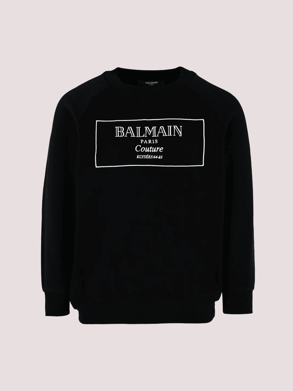 Felpa nera per bambini con logo BX4P80 Z3183 /930BC BALMAIN 
