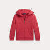 Felpa con cappuccio e zip intera in french terry