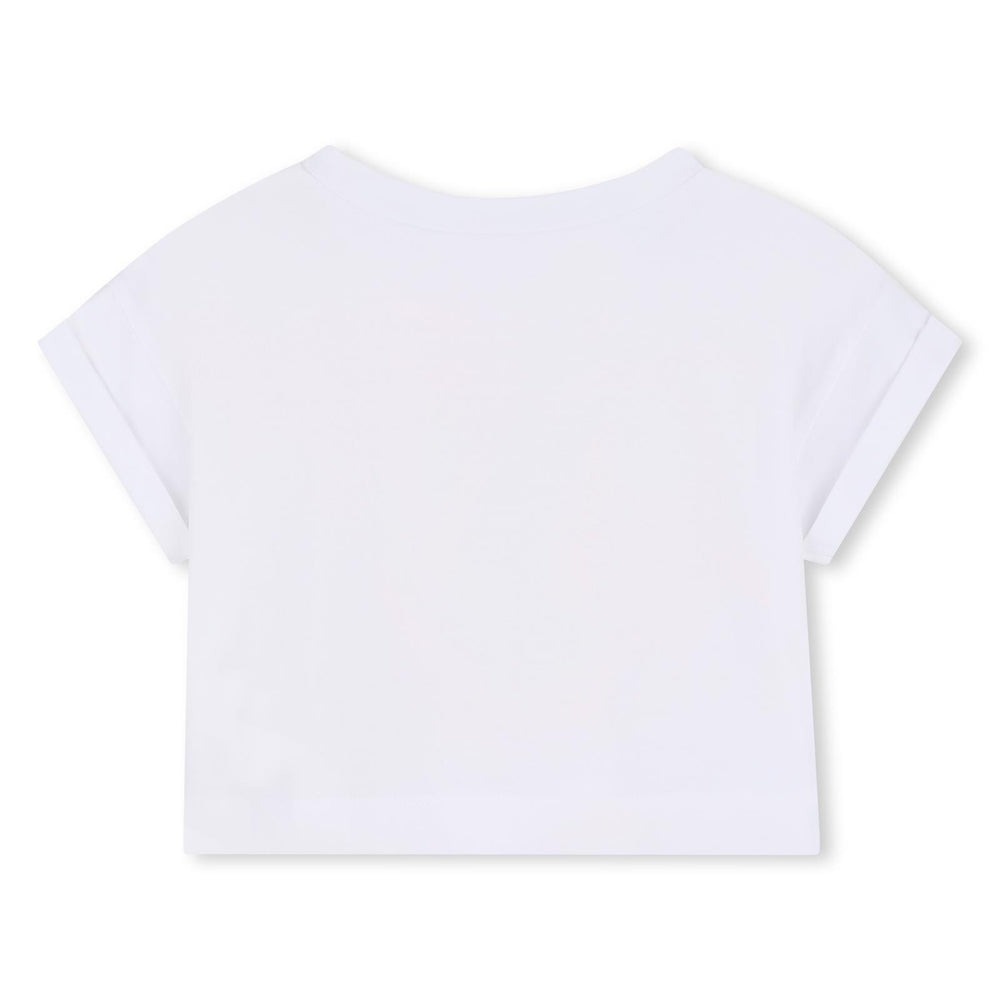 T-shirt con stampa in glitter U21951 /10P BILLIEBLUSH 