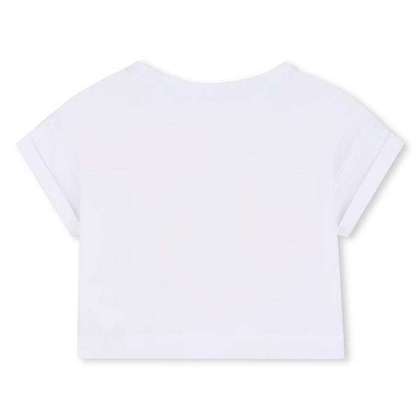 T-shirt con stampa in glitter U21951 /10P BILLIEBLUSH 