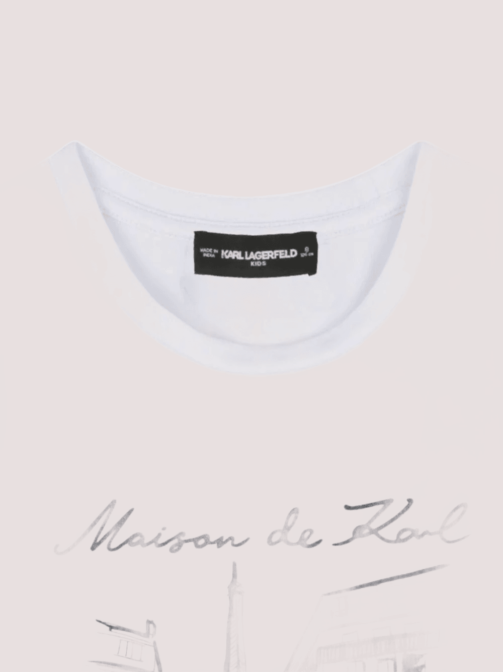 T-shirt  bianca con stampa Maison de Karl<BR/> Z30939 /10P KARL LAGERFELD 