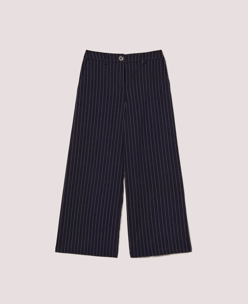 Pantaloni a palazzo gessati 252GJ2042 /12713 TWINSET 