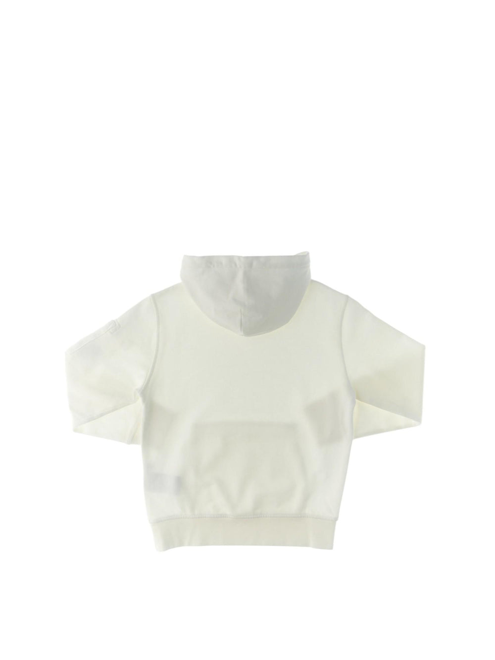 Felpa bambino bianca in cotone con cappuccio