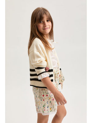Cardigan righe fiori I9G802 7034 /150 PHILOSOPHY KIDS 