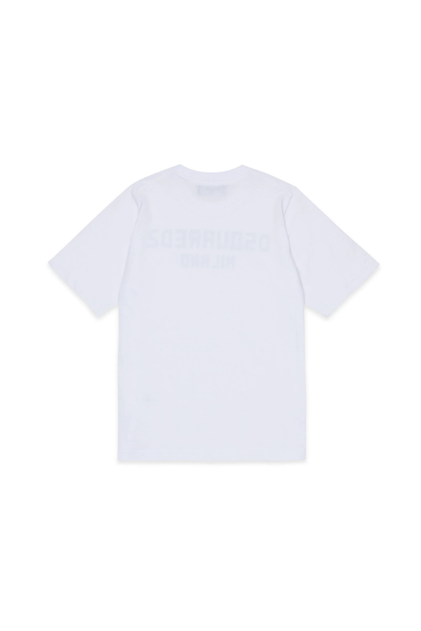 T-shirt con logo stampato sul petto DQ3164 D0015 /DQ100 DSQUARED2 JUNIOR 
