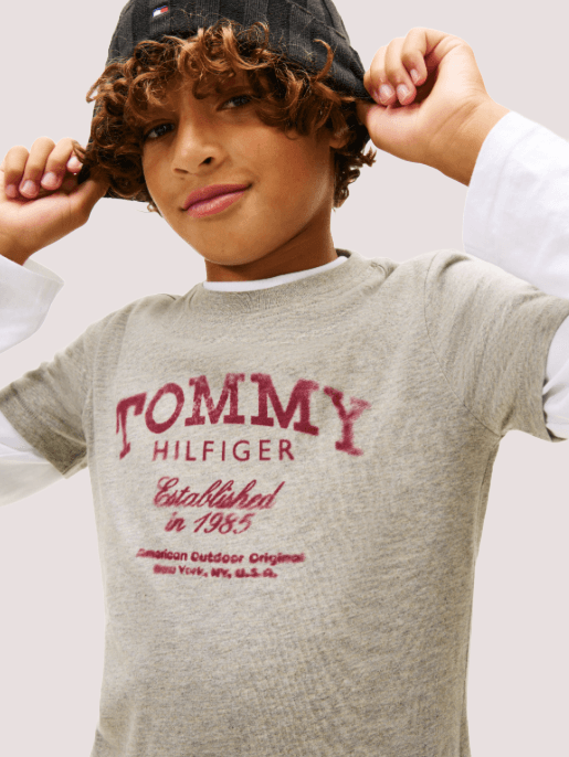 T-shirt con stampa logo Tommy Hilfiger KB0KB10055T /A1G TOMMY HILFIGER 